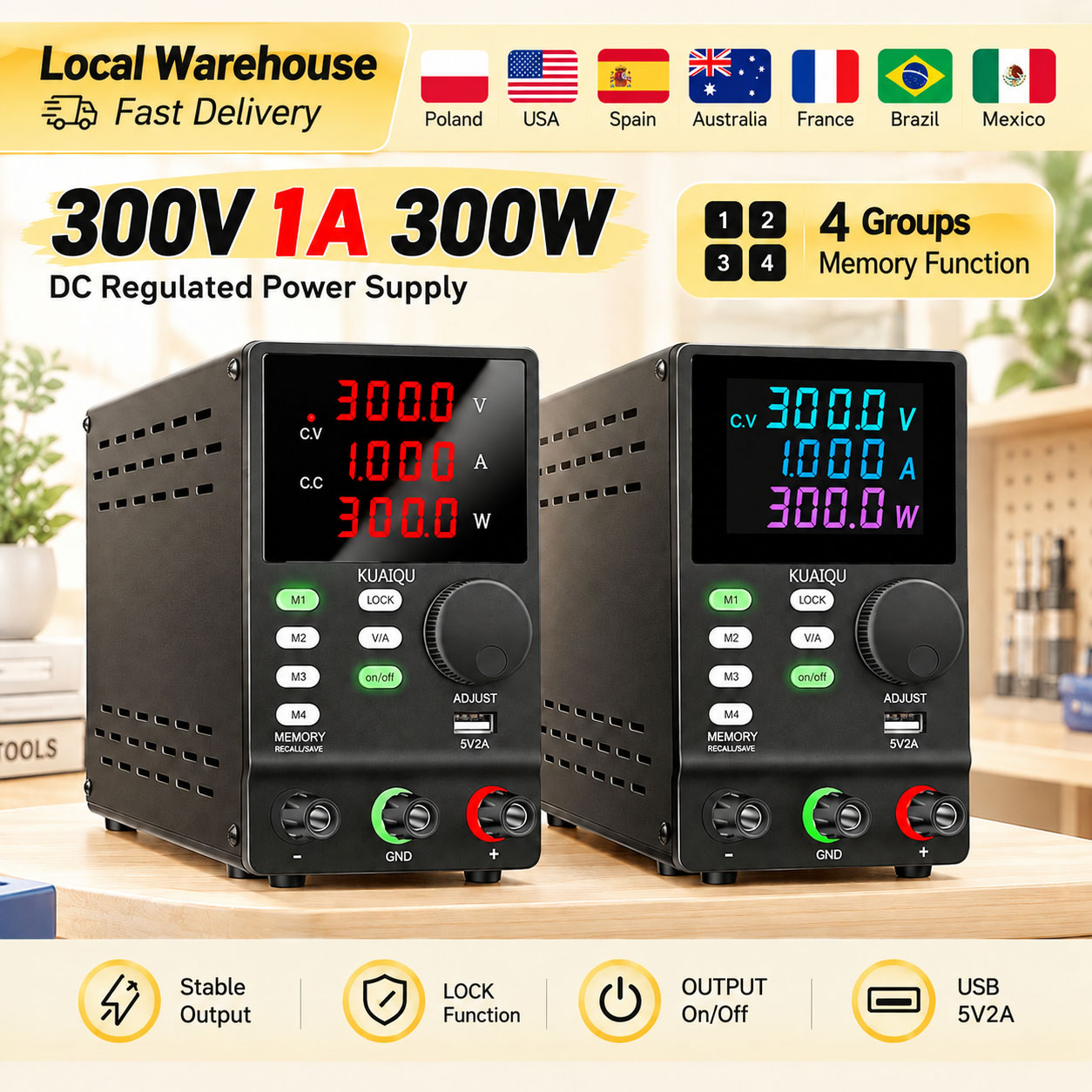 KUAIQU 300V 1A 300W Alimentati - Switching Dc Power Supply 300V 1A avis et prix